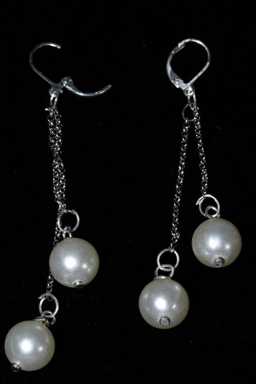 Faux Pearls Dangle Earrings