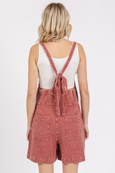 Mittoshop Textured Knotted Overalls with Wide Straps