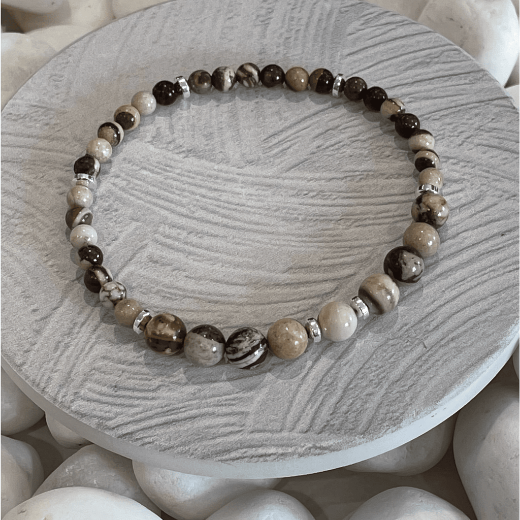 Top Drawer Gemstone Brown Zebra Bracelet