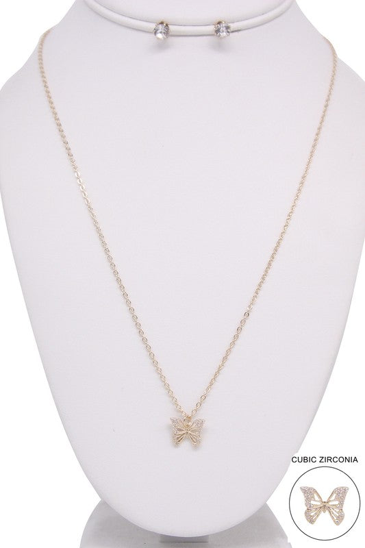 BUTTERFLY PENDANT NECKLACE