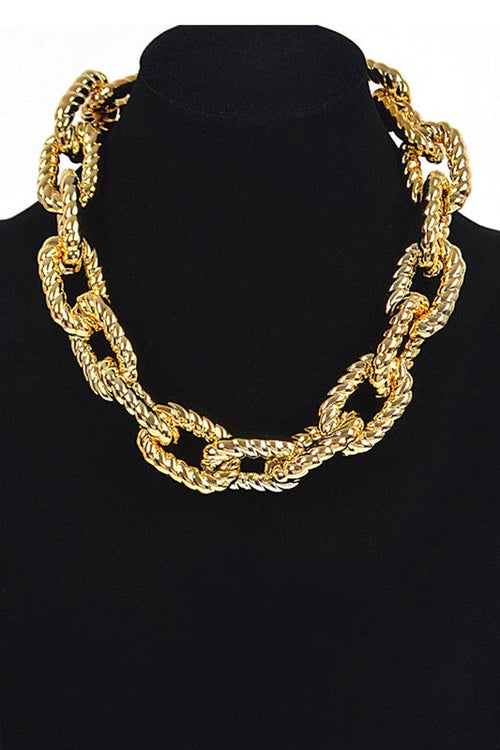 Texture Chain Link Necklace