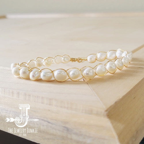 Genuine Freshwater Pearl Beaded Wire Wrapped