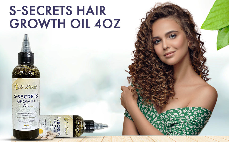 S-Secrets Scalp Stimulator Hair Growth Oil with Herbs, Biotin, and