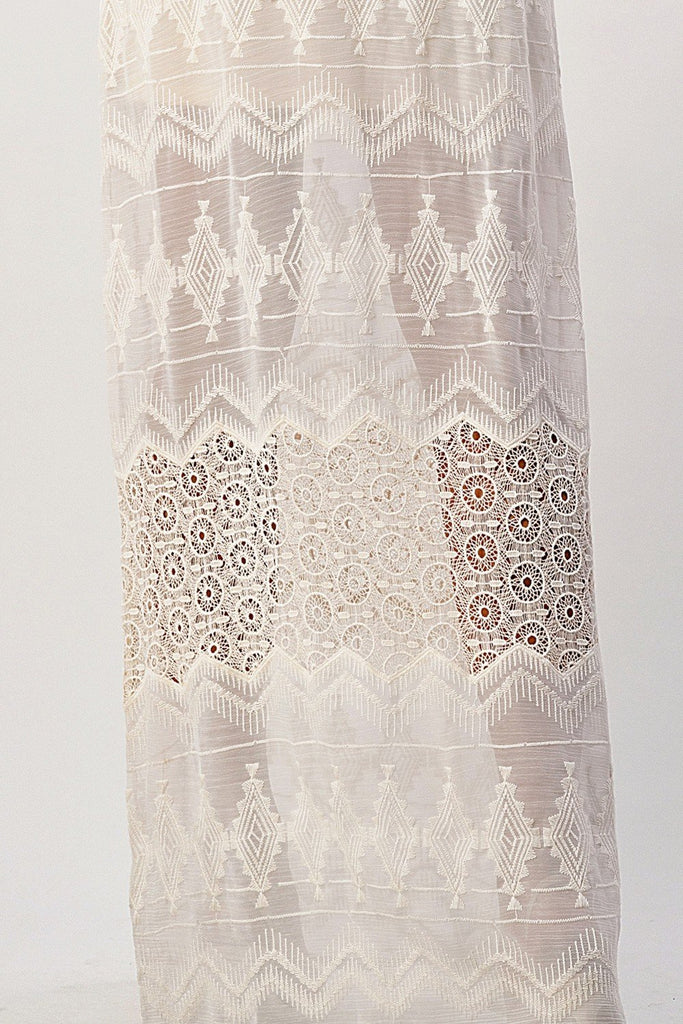 Boho-Inspired Embroidered Maxi Dress with Adjustable Straps