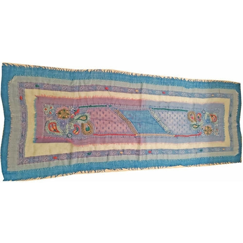 Three Layered Handspun Design Embroidered Table Runner and Stole