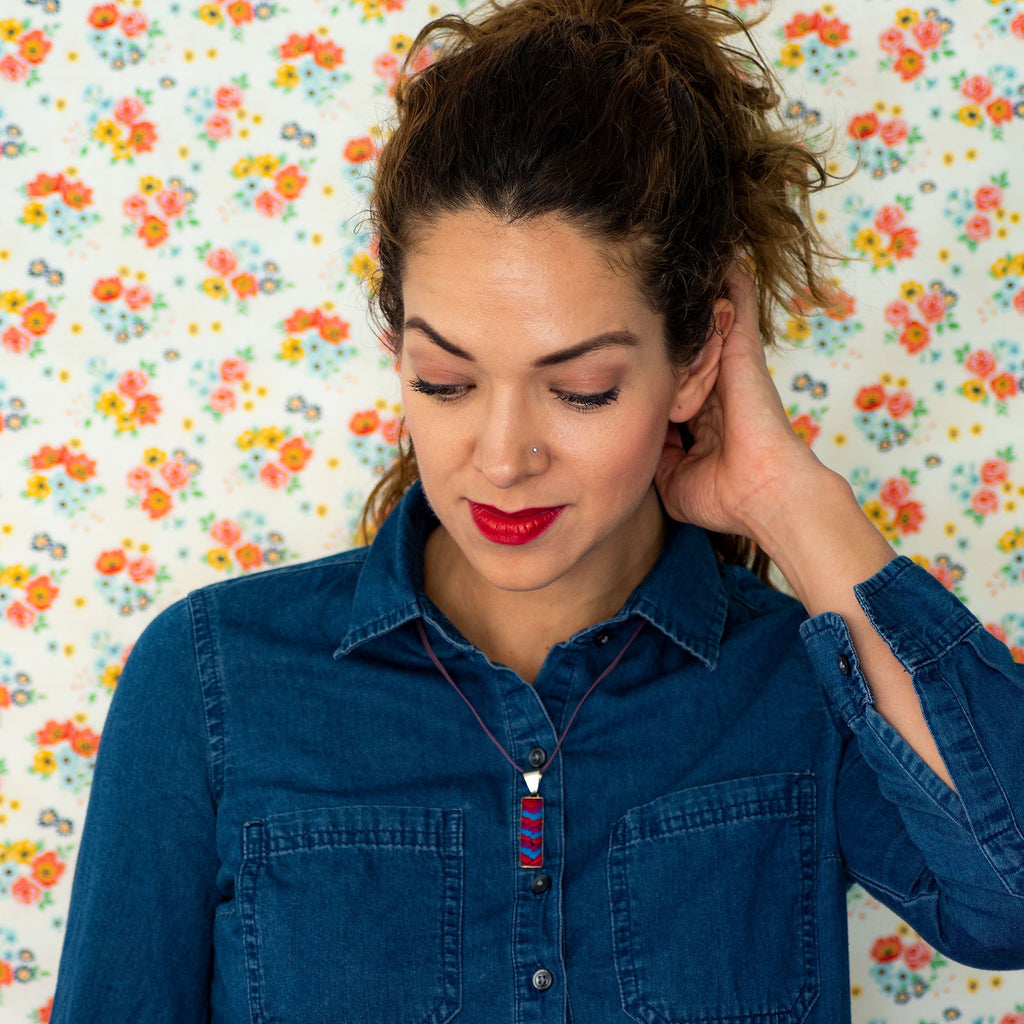 Folk Long Pendant Necklace.