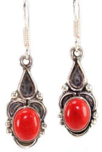 Vibrant Red Drop Earrings