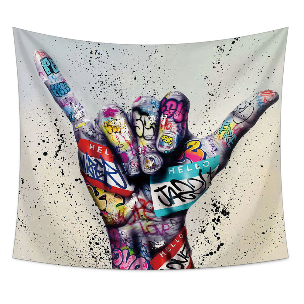 Take It Easy - Hawaii Shaka Sign Tapestry, Home Decor, Modern Wall