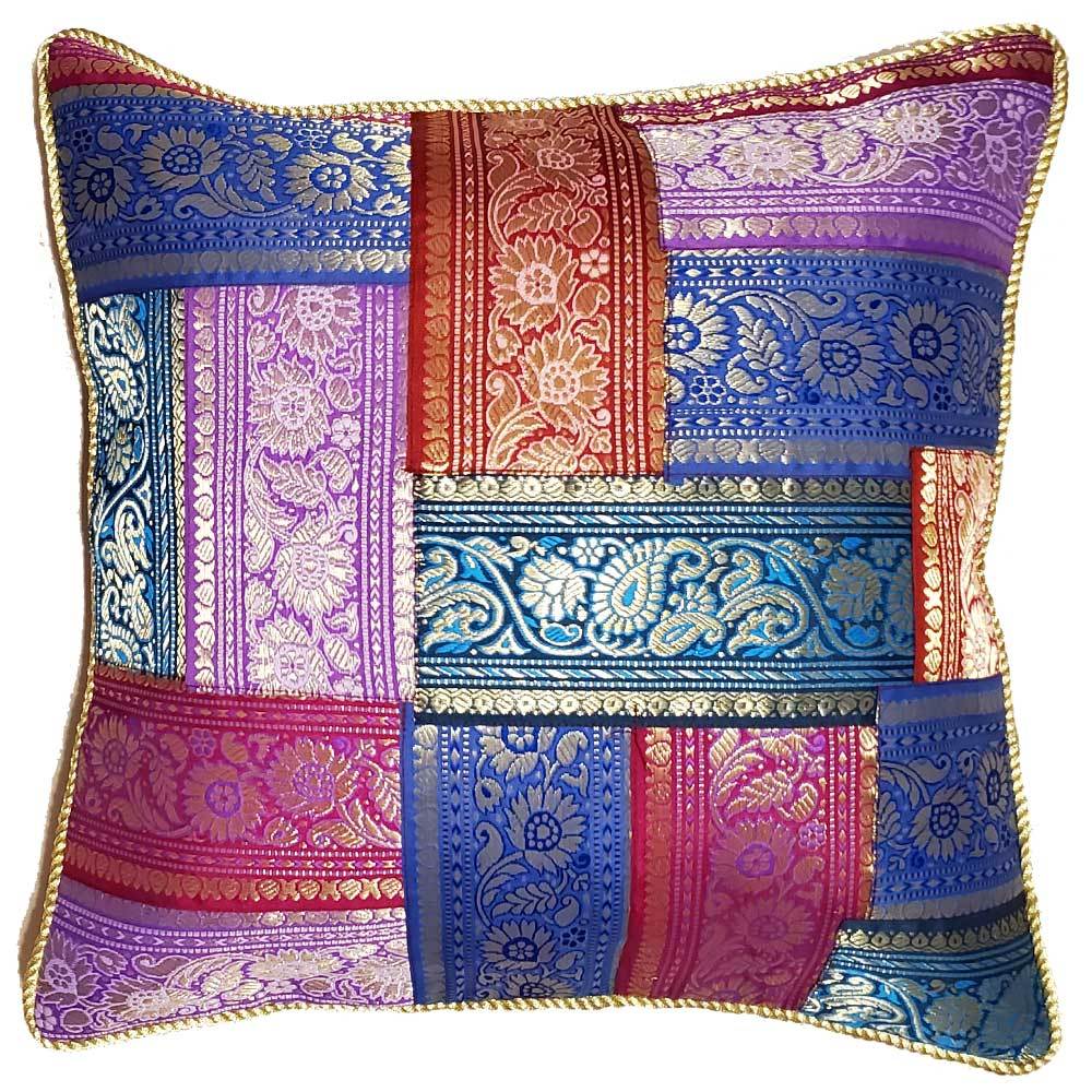 Patchwork Jacquard Exclusive Silk Cushion Cover