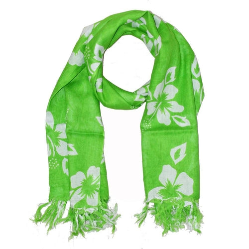 Floral Pattern Pareo Beach Hawaiian Sarong Scarf