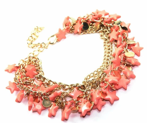 Three Tier Star Charm Bracelet