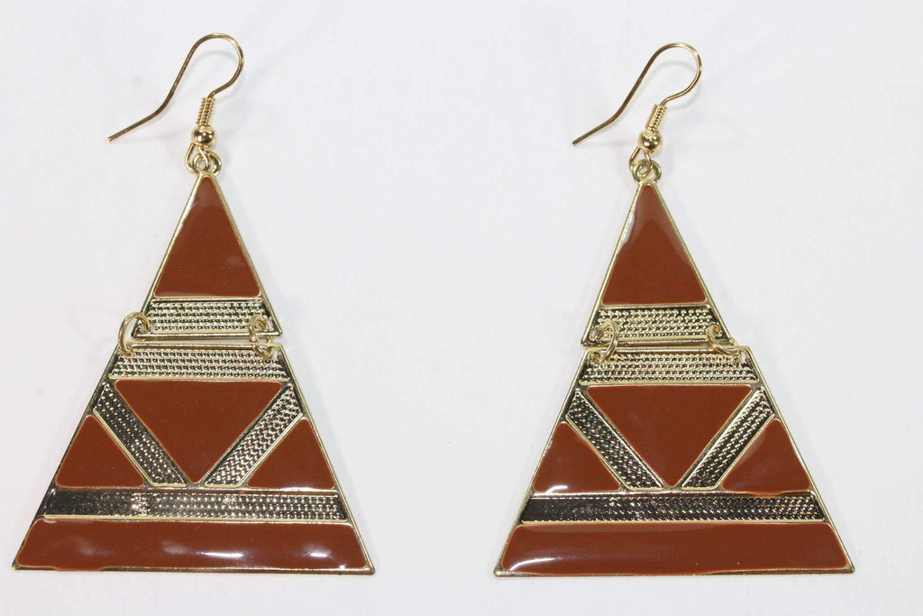 Egyptian Style Enamel Earrings