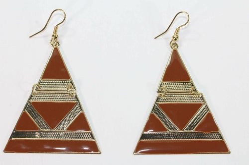 Egyptian Style Enamel Earrings