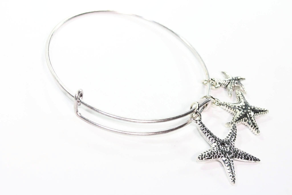 Silver Tone Charm Bangle