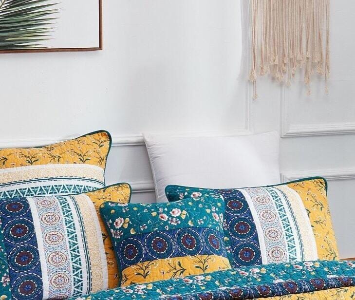 DaDa Bedding Set of 2 Bohemian Patchwork WildFlowers Floral Gardenia