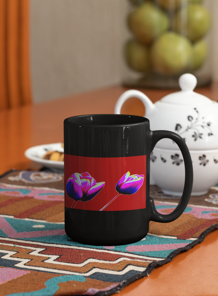 Red Tulips Flowers Pop Art Canvas Print