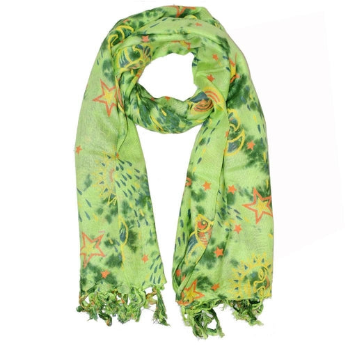 Love The Stars & Sea Green & Yellow Print Sarong Wrap