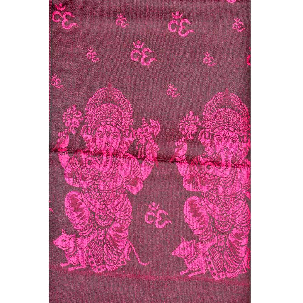Reversible Scarf Pattern Ganesha Print Shawl