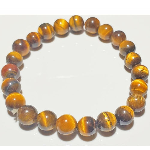 Tigers Eye Beaded Elastic Stretch Bracelet