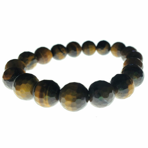 Tigers Eye Beaded Elastic Stretch Bracelet