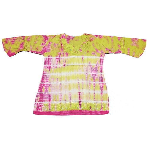 Butterfly Long Sleeve Sequin Tunic Tie Dye Top