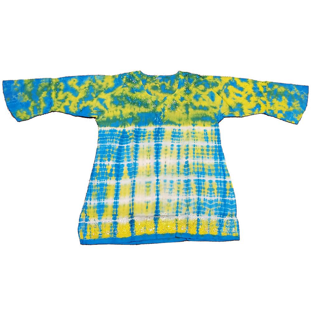 Butterfly Long Sleeve Sequin Tunic Tie Dye Top