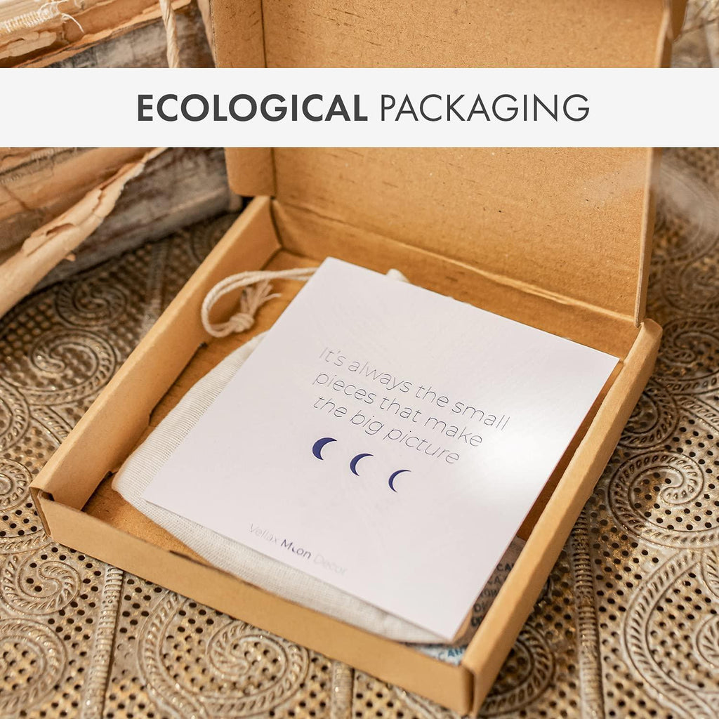 Moon Phase Wall Decor Hanging Garland 7 Gold Hammered Metal Boho