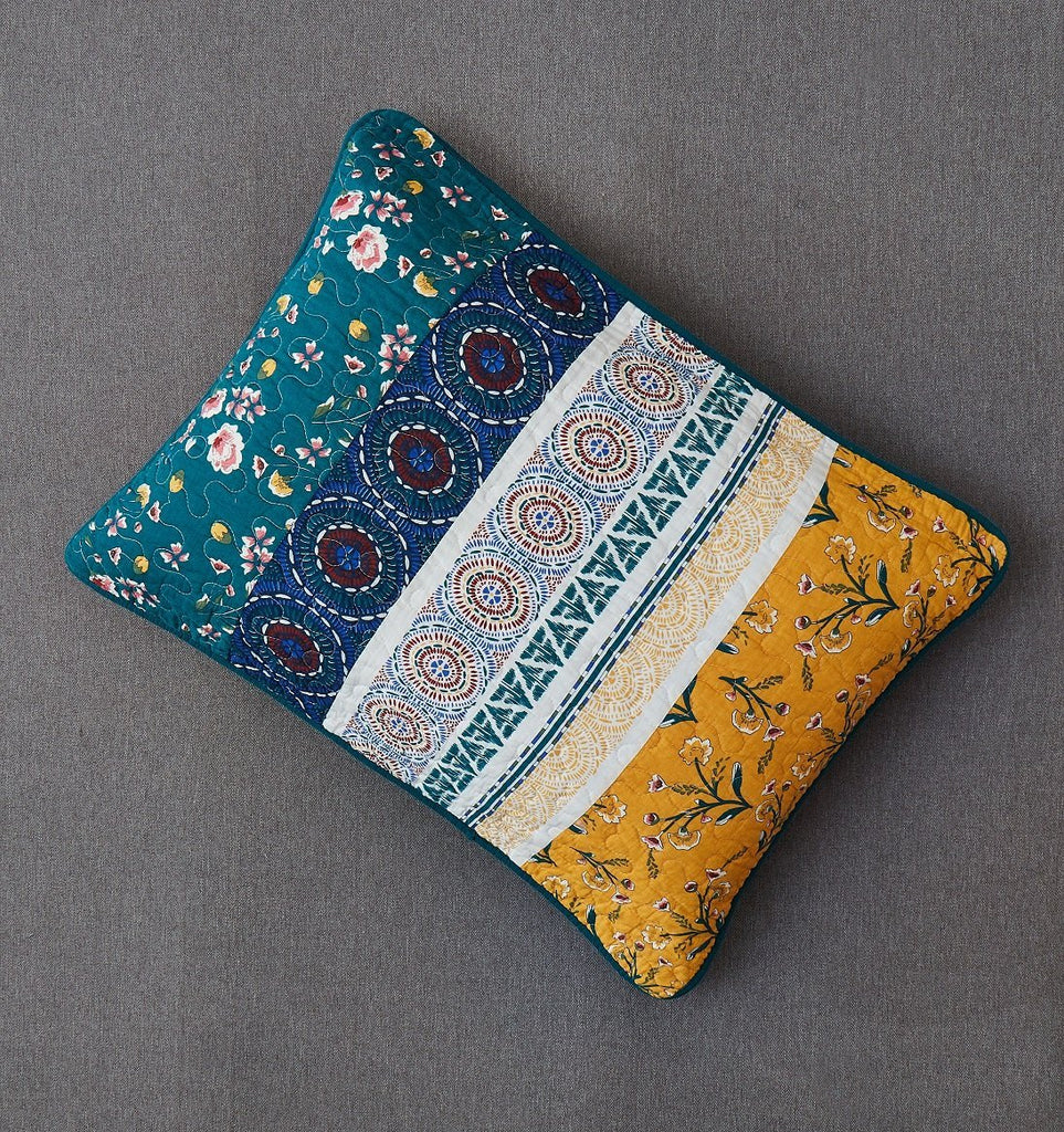 DaDa Bedding Bohemian Patchwork Bed of Wild Flowers Floral Gardenia