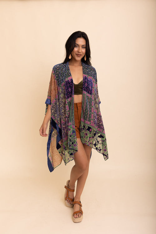 Boho Bliss Burnout Velvet Kimono