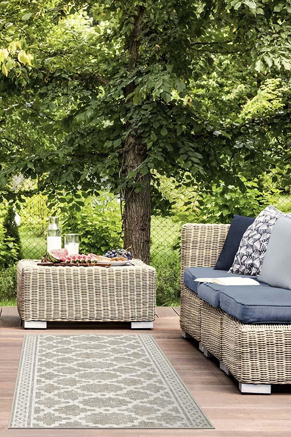 Outdoor Cleo Trellis Natural Rug