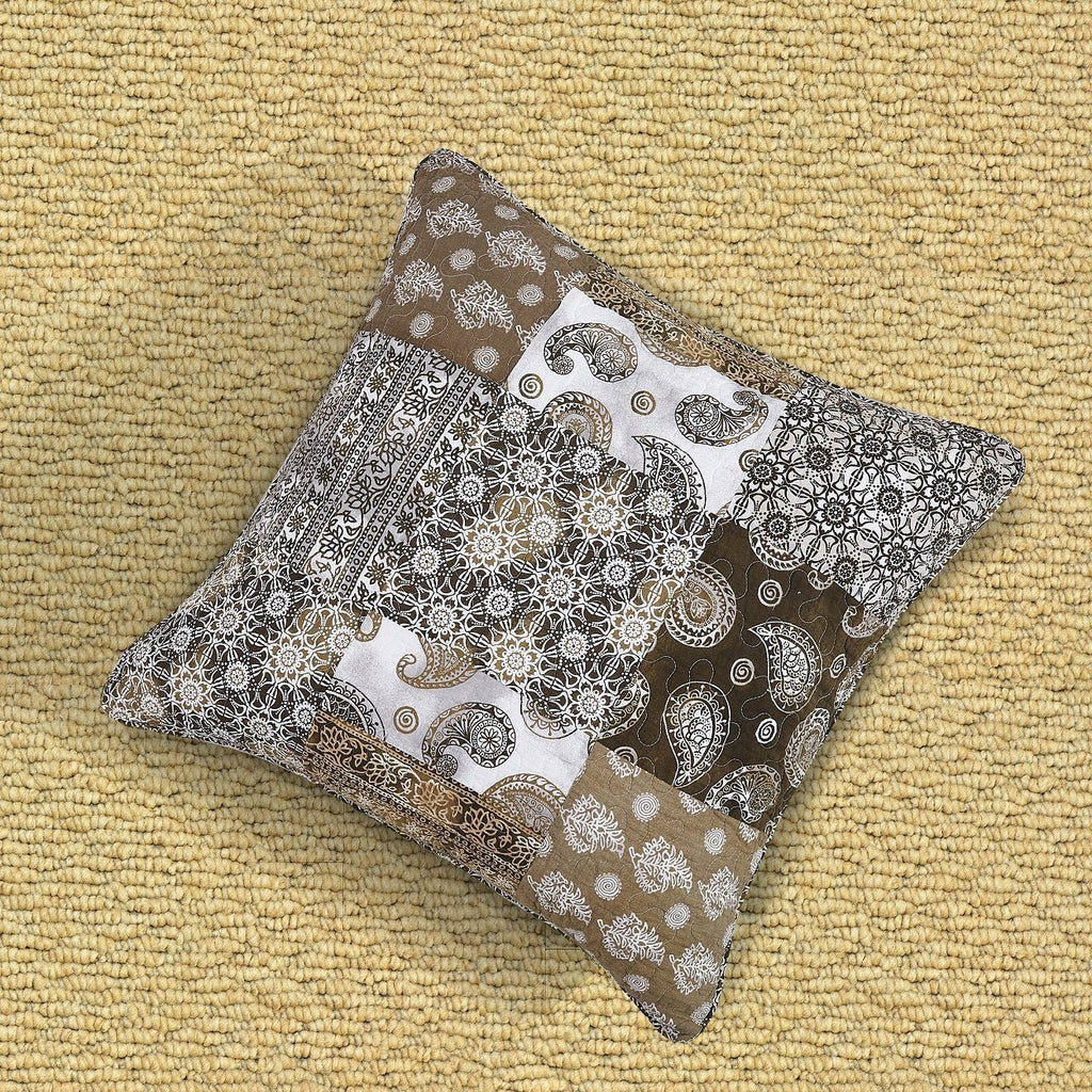 DaDa Bedding Bohemian Patchwork Moroccan Paisley Dreams Euro Pillow