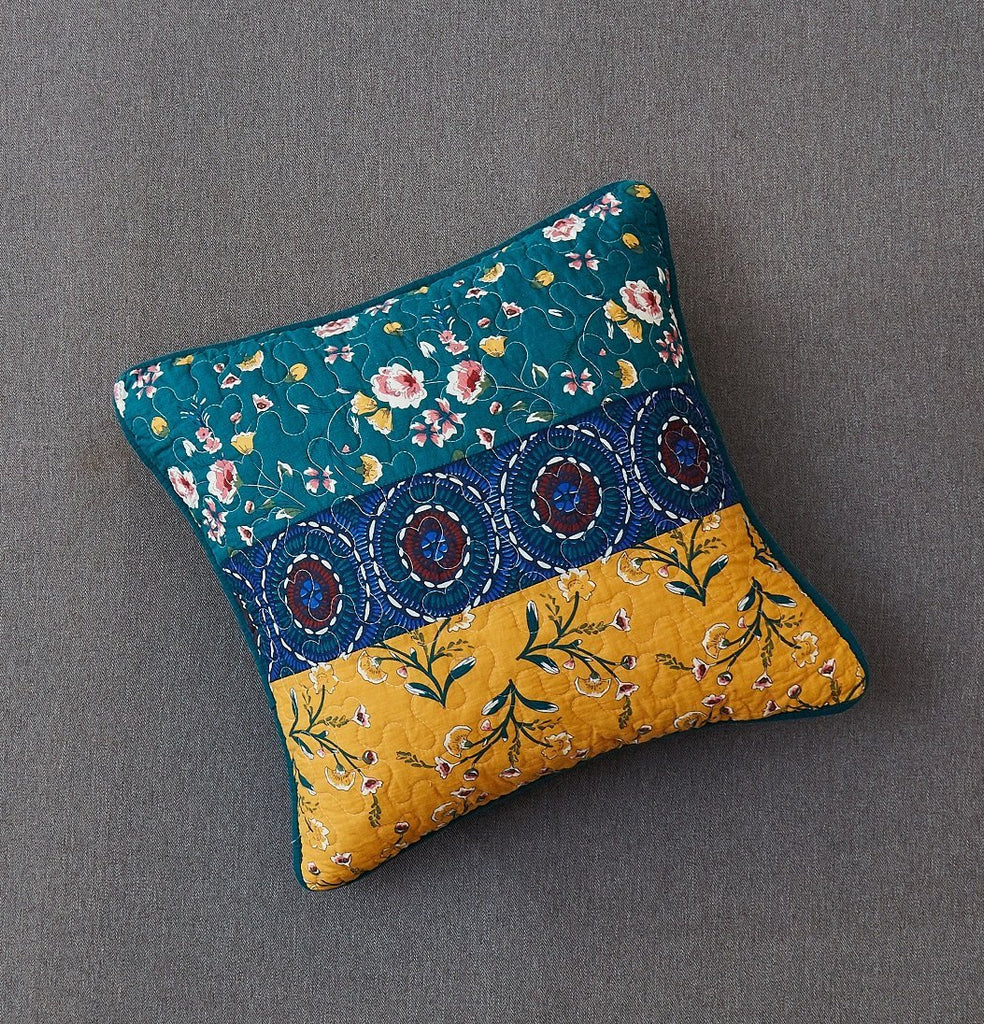 DaDa Bedding Set of 2 Bohemian Patchwork WildFlowers Floral Gardenia