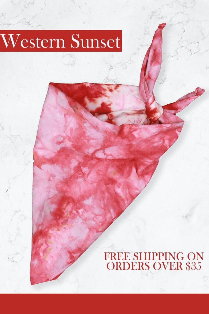 100% Natural Cotton + Hand Dyed Bandana