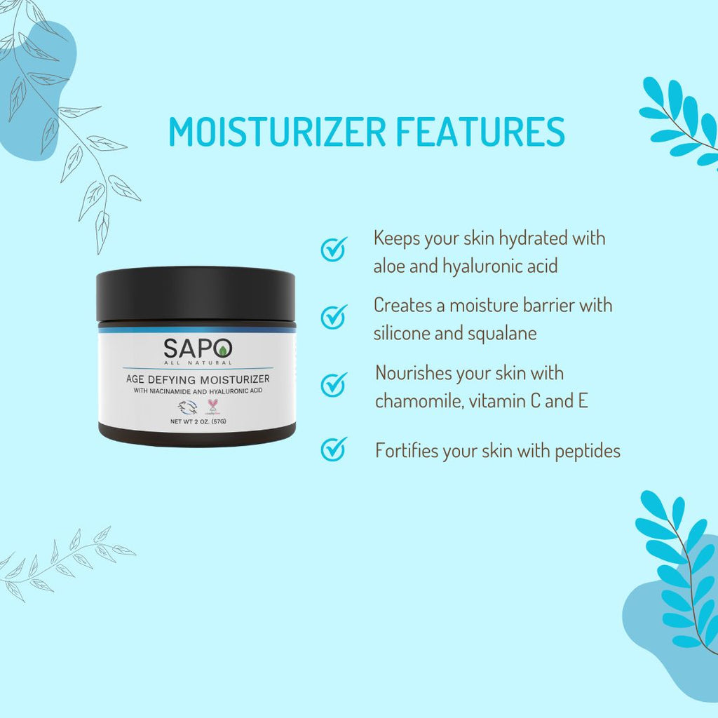 Sapo All Natural Daily Moisturizer - Lightweight Face Cream with