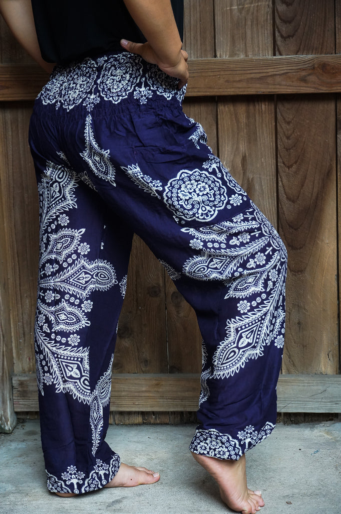 Purple Butterfly Harem Pants, Hippie Pants, Boho Pants