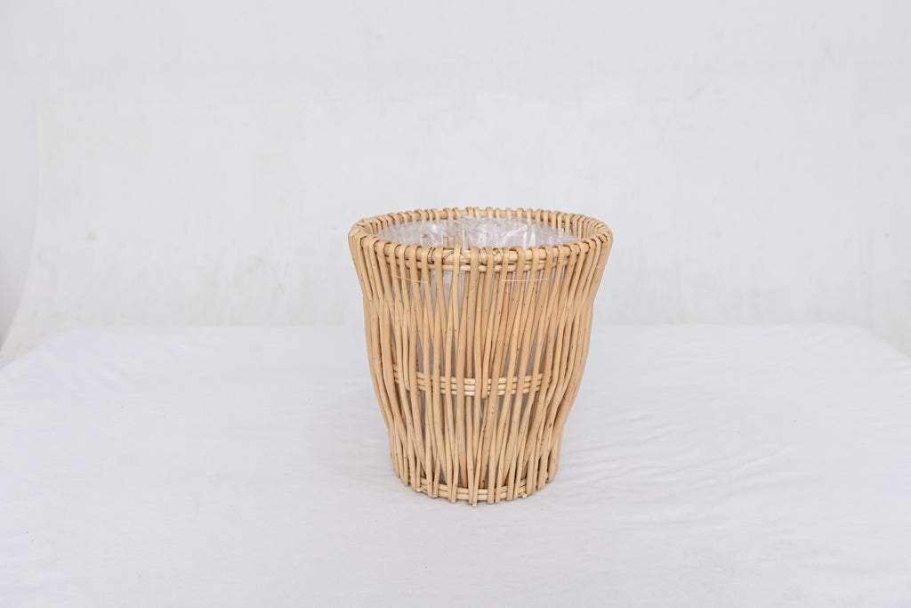 Handmade Willow Wicker Planter Basket: Boho Rustic Home Decor