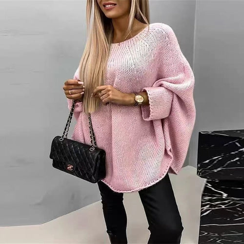 Winter Loose Batwing Sleeve Pullover Sweater - Fashion Oversized