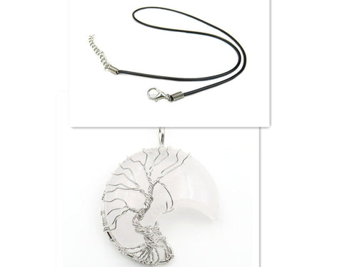 Cross-Border New Handmade Necklace Jewelry Moon Natural Crystal Stone