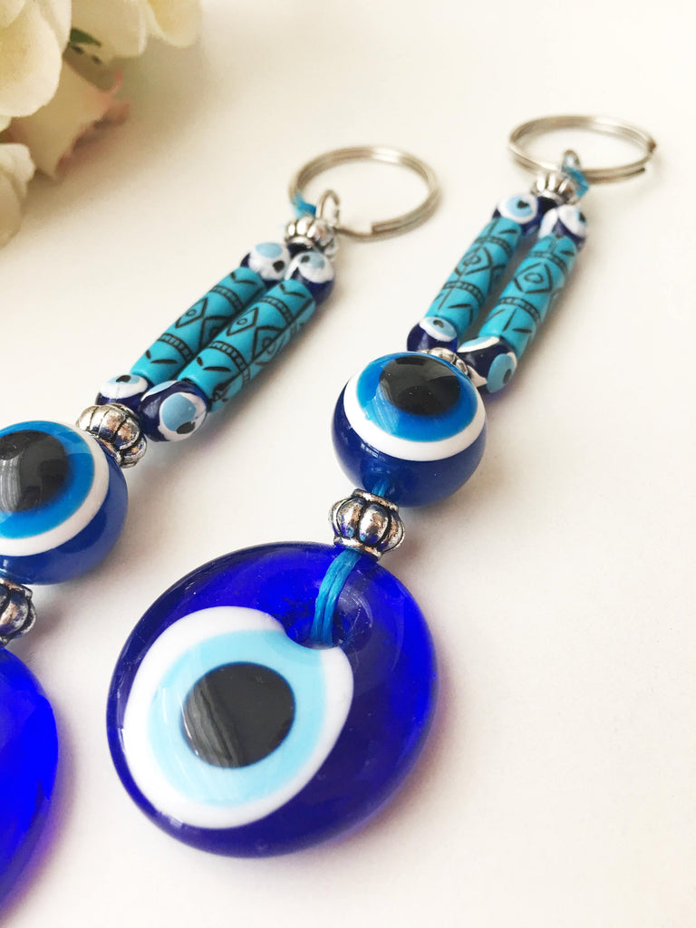 Evil eye boho keyring