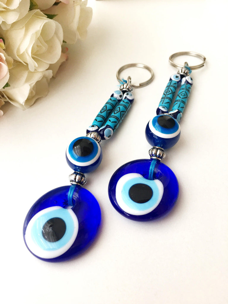 Evil eye boho keyring