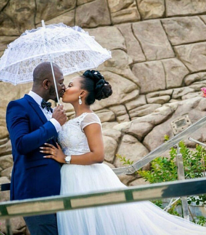 Bridal umbrella lace/fabric parasol