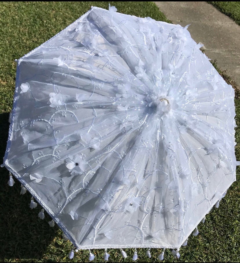 Bridal umbrella lace/fabric parasol