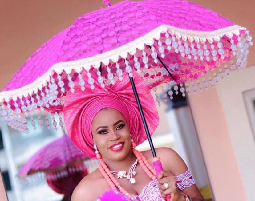 Bridal umbrella lace/fabric parasol