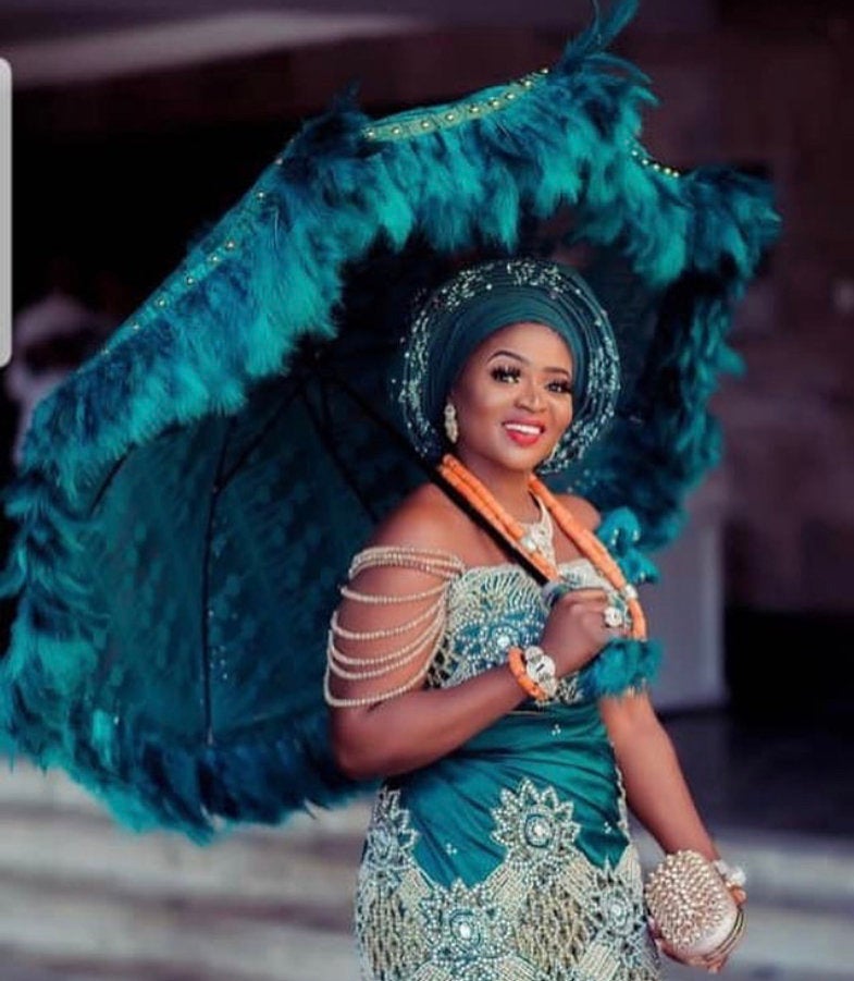 Bridal umbrella lace/fabric parasol