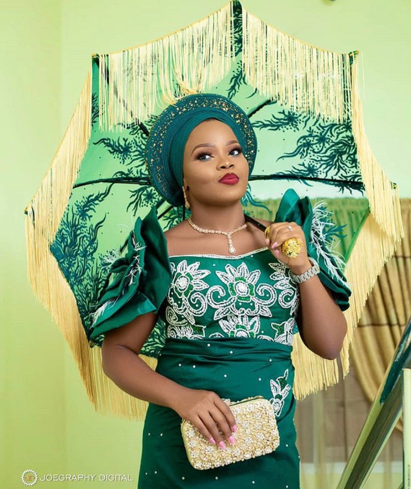 Bridal umbrella lace/fabric parasol