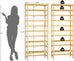 6 Tier Adjustable Bamboo Bookshelf: Tall Shallow Natural