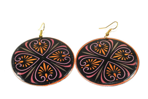 Mehndi Henna Art Mother Of Pearl Earrings