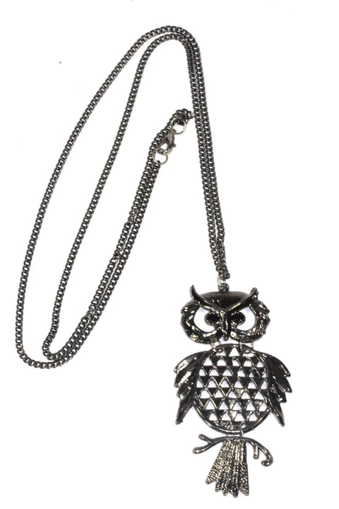 Wide Eyed Owl Necklace