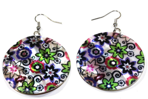 Blooming Flowers Mother Of Pearl Earrings