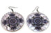 Mandala Chakra Art Mother Of Pearl Earrings